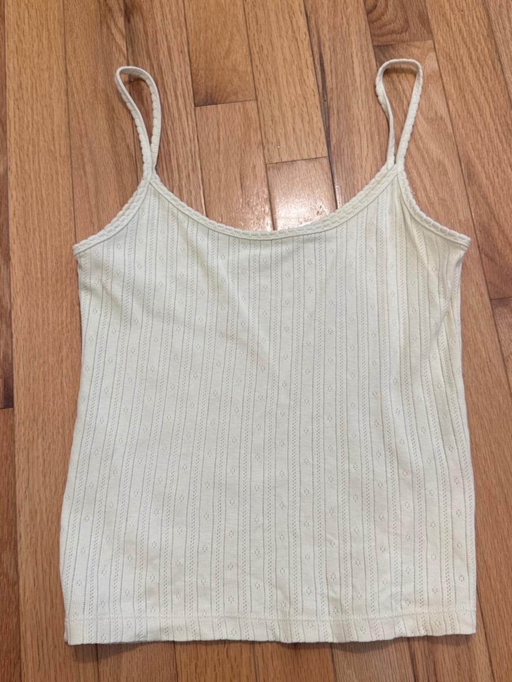 Butter yellow pointelle brandy Melville tank